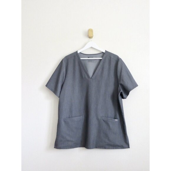 NEW! Figs Casma Three Pocket Scrub Top V Neck Graphite Gray SZ XXL - Picture 6 of 11